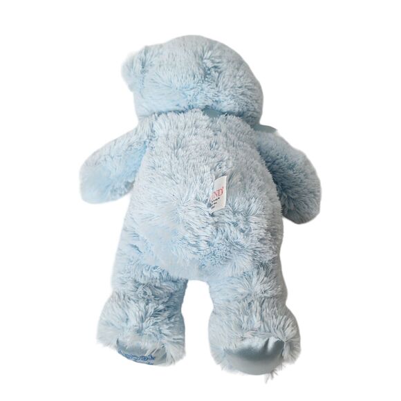 Baby Gund My First Teddy Bear Blue Embroidered Plush Stuffed Toy Satin Feet - Picture 4 of 7